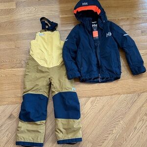 Helly Hansen Navy and Tan Children's Snowsuit